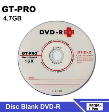 DVD-R Plus GT-Pro 16x DVD Kosong Disc Blank / DVD-R GT-Pro Plus / DVD Blank GTPro Plus Eceran / DVD 