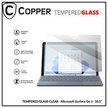 Microsoft Surface Go 3 / 10,5" - COPPER TEMPERED GLASS FULL CLEAR
