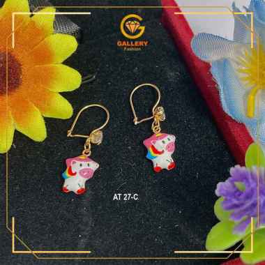 ANTING ANAK EMAS ASLI KADAR 6K ANTING ANAK MODEL UNICORN AT 27C