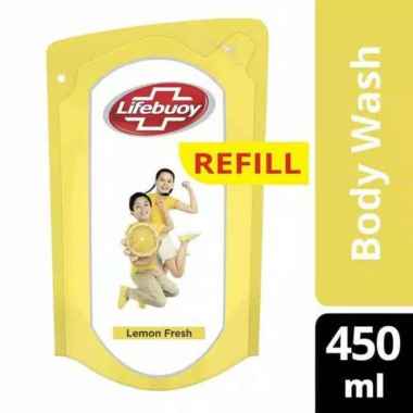Lifebuoy Sabun Mandi Cair Lemon Fresh 450mL [Refill]