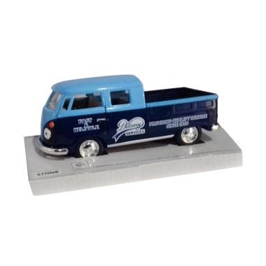 Kinsmart Volkswagen Bus Double Cap Pickup 1963 Diecast - Blue