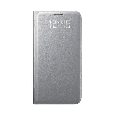 Samsung LED Wallet Casing for Galaxy S7 Flat - Silver
