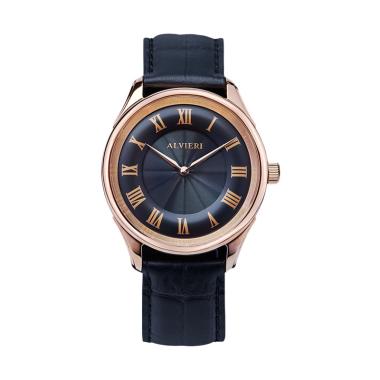 Alvieri Firenze Classic Jam Tangan Pria - Black Rose Gold
