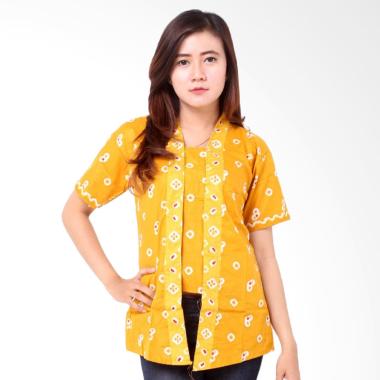 Batik Distro BA7978 Kutu Baru Blus Wanita - Kuning
