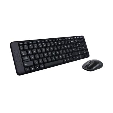 Logitech MK215 Wireless Keyboard and Mouse Combo - Hitam Black