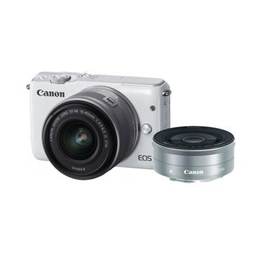 Canon EOS M10 Kit 15-45 MM / EF-M 22 MM White (Resmi PT Datascrip)