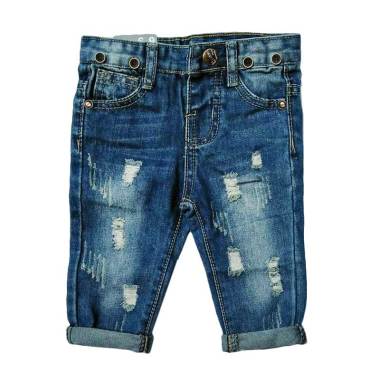 Chloebaby Shop f1051f trendy Celana Ripped Jeans Anak
