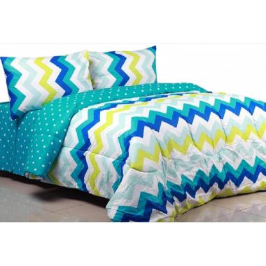 King Motif Dewasa Duo Retro Nautilus Katun Set Sprei