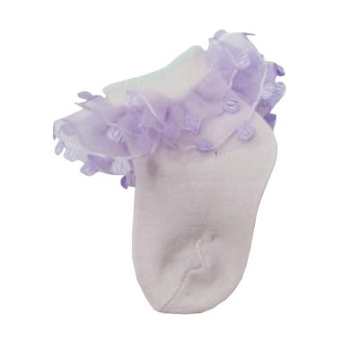 Wonderland Baby Girl Sock Renda Kaos Kaki Bayi - Ungu