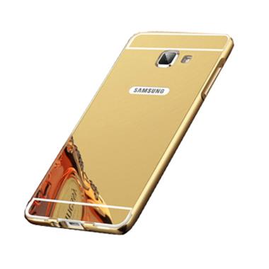 Bumper Case Mirror Sliding Casing for Samsung Galaxy A710 Gold .