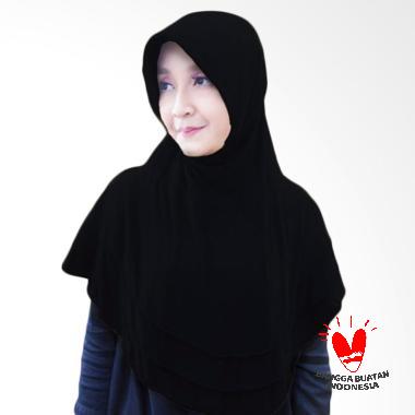 Milyarda Hijab Bergo Plat Kerudung Instant - Black