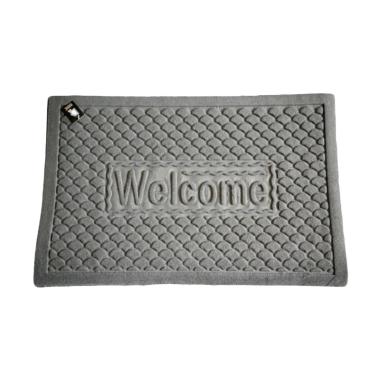 Dixon Outdoor Motif Welcome Scales Keset - Abu Abu [40 x 60 cm]