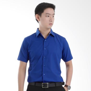 Elfs Shop Kemeja Greyson Reversible Cuff - Biru Tua