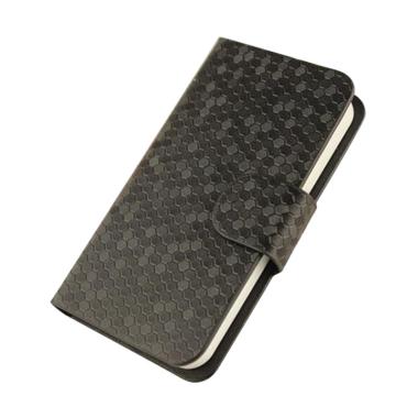 OEM Glitz Flip Cover Casing for Oppo Mirror 5/5s A51t/A51 - Hitam