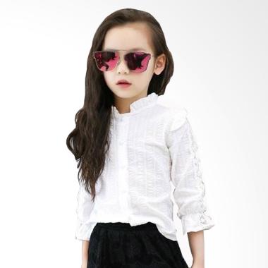 Cutevina TN17002 Girls Fashion Shirt Atasan Anak - White