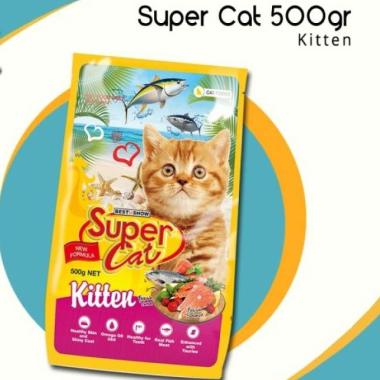 SUPERCAT KITTEN - MAKANAN ANAK KUCING KERING Kemasan 500 Gram
