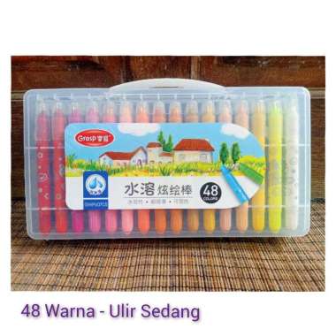 Krayon Crayon Grasp 48 Ulir Sedang Warna Krayon lembut Krayon Mewah Krayon Juara Lomba Peralatan Men