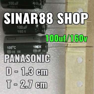 HARGA 10 PCS ECO 100UF/160V 100UF 160V 100uf160V ELKO ELCO CAPASITOR PANASONIC ORIGINAL