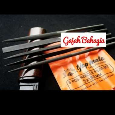 Kikir Besi Set 5pcs Kikir Sumpit 3 x 140 MM Cap Mata Tjap Mata