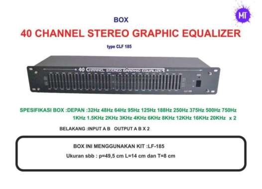 Box 40 Channel Stereo Graphic Equalizer