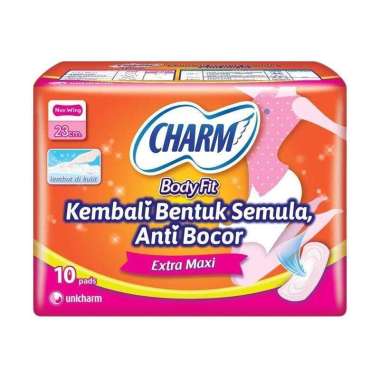 Promo Harga Charm Body Fit Extra Maxi Wing 10 pcs - Blibli