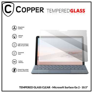 Microsoft Surface Go 2 / 10,5" - COPPER TEMPERED GLASS FULL CLEAR