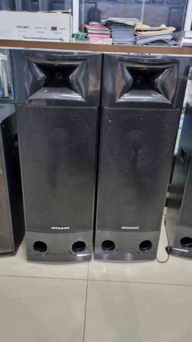 MINAMI Partybox-2400 Speaker Aktif Double Woofer 12" Karaoke USB/Bluetooth/AUX/FM