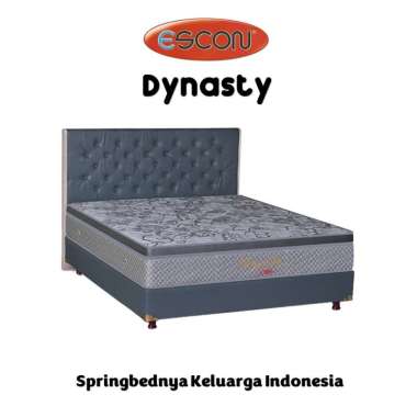 Kasur Spring Bed Full Set ESCON Dynasty Abu-abu - FREE BANTAL 100x200