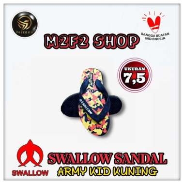 Sandal Jepit Swallow Army Kid - Ukuran Nomor 7½ (Kemasan Satuan) Kuning