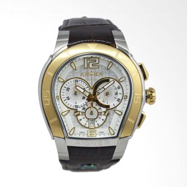 Aigner Palermo Chronograph Jam Tangan Pria - Brown Gold A58514 Brown