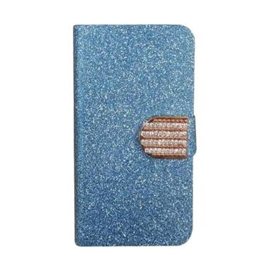 OEM Diamond Flip Cover Casing for Lenovo Vibe Shot Z90 - Biru
