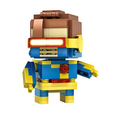 Funbrick Loz Mini 1405 Cyclops Cubedude Mainan Blok & Puzzle Biru Muda