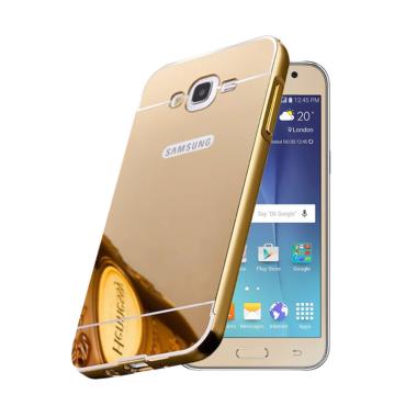 Bumper Mirror Sliding Casing for Samsung Galaxy J7 - Gold