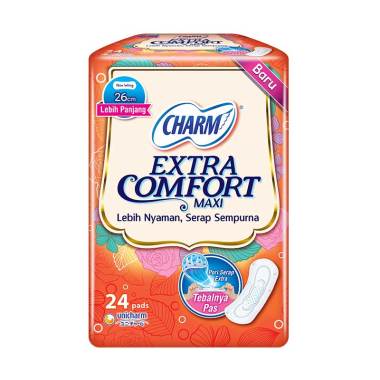 Promo Harga Charm Extra Comfort Maxi Long NonWing 26cm 24 pcs - Blibli