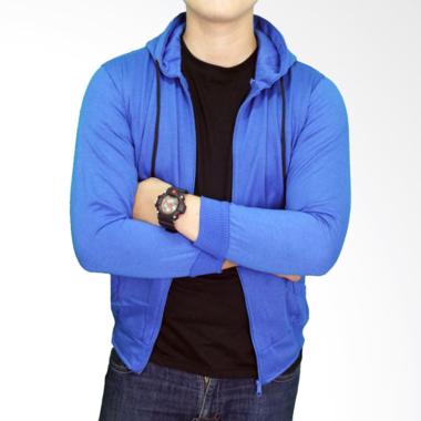 Gudang Fashion JAK 2212 Fleece Distro Jaket Pria - Navy