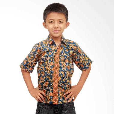 Aamir Kinsler BA13 Kemeja Batik Anak - Biru