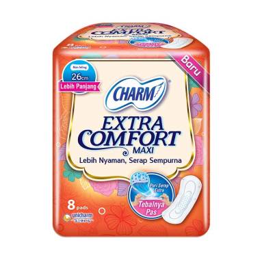 Promo Harga Charm Extra Comfort Maxi Long NonWing 26cm 8 pcs - Blibli