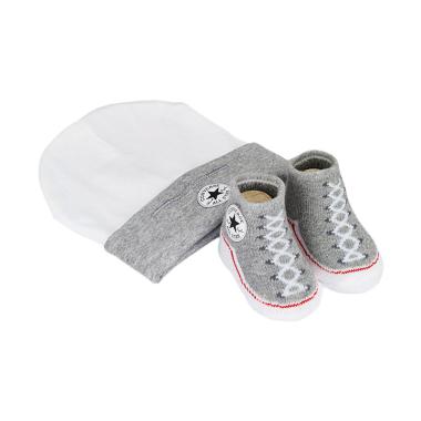 Converse 694819 Booties & Hat Set Perlengkapan Bayi - Grey