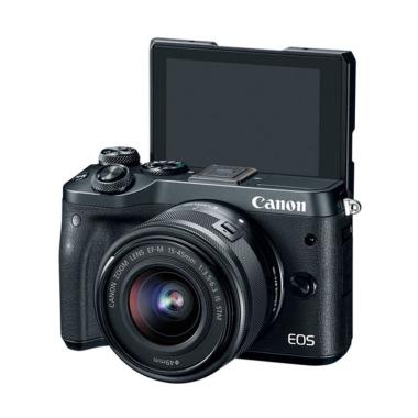 Canon EOS M6 Mirrorless Digital Camera with 15-45mm Lens - Black