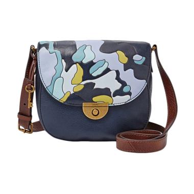 Fossil Emi Printed Saddle ZB 685240 ... lue Multi Blue Tas Wanita