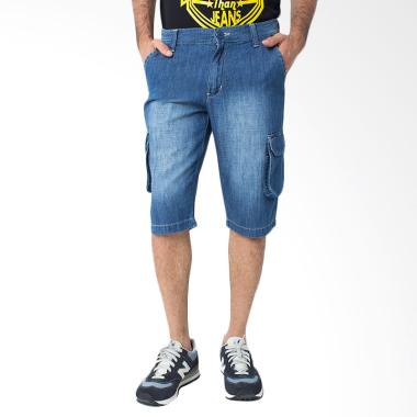 People's Denim Men Cargo Short Lector Celana Pria