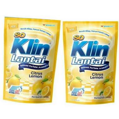 Promo Harga So Klin Pembersih Lantai Kuning Citrus Lemon 1600 ml - Blibli