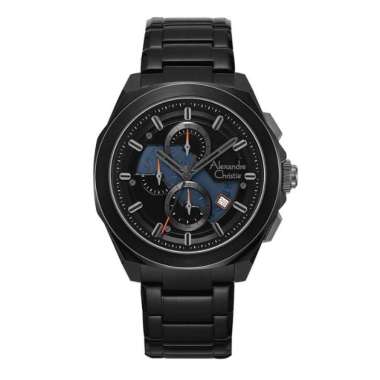 ALEXANDRE CHRISTIE AC 6645 BLACK BLUE STEEL MCBIPBABU