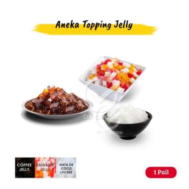 Rainbow / Coffee / Coconut Jelly / Topping Chatime [1 Pail 3 kg] Coffee jelly
