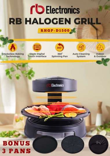 RB BBQ Halogen Grill RH-GP D1500 | Memanggang Tanpa Asap