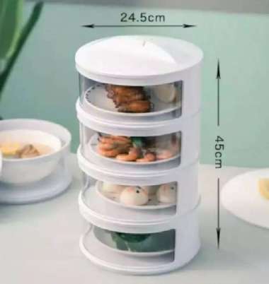 Tudung Saji Rak Penutup Makanan Susun Tingkat Portable Susun 4