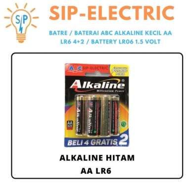 BATRE / BATERAI ABC ALKALINE KECIL AA LR6 4+2 / BATTERY LR06 1.5 VOLT