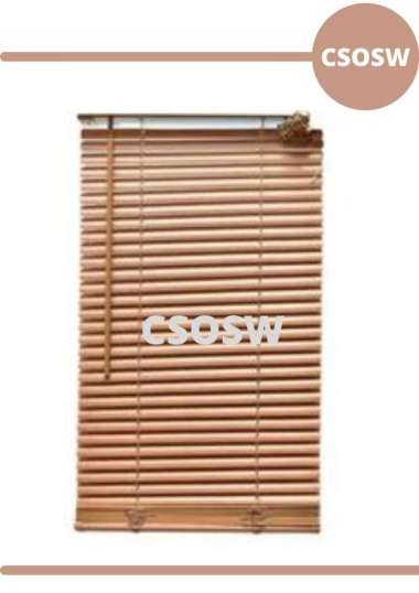 Kris Tirai Gulung Venetian Blinds Tirai Jendela Gulung Dekorasi 90x180 Cokelat