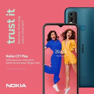 Nokia C21 Plus | 3/32 GB | Android 11 (edisi Go) | 13MP | Warm Grey | Dark Cyan Warm Gray