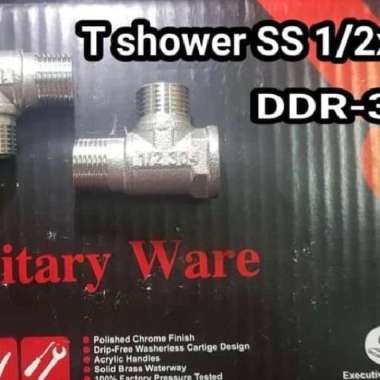tee shower chrome sambungan kran stainless